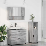 Bathroom Furniture Set with Drawer with Shelf 3 pcs Grey Sonoma 3393029