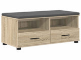 Hall Bench with Cushion with Drawer Sonoma Oak 80 x 38 x 46 cm 891458