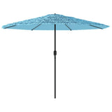 Garden Parasol with Steel Pole Blue 388x388x248 cm 4005114