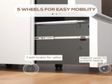 2-Drawer Mobile Filing Cabinet, Steel Lockable File Cabinet for Letter, A4 and Legal Size, T3398P343447