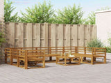 Outdoor Sofa Set 10 pcs Natural Solid Acacia Wood 3367002
