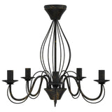 Chandelier E14 Metal Antique Black 52 x 47 cm 42053775