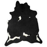 Real Cowhide Rug Black and White 180x220 cm 376702