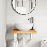 Basin Shelf Wall Mounted Steel and Solid Wood Acacia 3302774