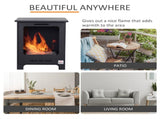 Freestanding Ethanol Fireplace, Bioethanol Fire with 0.9L Tank, 3 Hours Burning Time for Indoor, T3398P378817