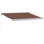 ZNTS Manual Retractable Awning Brown 350x250 cm 3215719