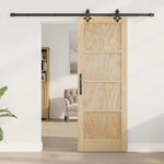 Sliding Door Set ORKDAL Natural and black 73.5 x 198.5 cm 3333634
