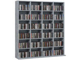 CD Storage Unit with Adjustable Shelves, 89 x 130.5 cm, Cement Grey T3398P344653