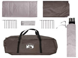 Cabin Tent with Roof Brown grey 8-Person Polyester and Steel 42029013