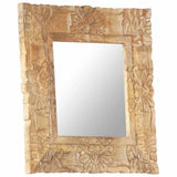 321635 Mirror 50x50 cm Solid Mango Wood