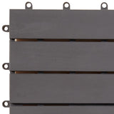 Decking Tile 20 pcs Grey 30 x 30 cm Acacia Hardwood 3444845