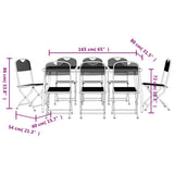Garden Dining Set Anthracite Metal Medium Foldable 3211815
