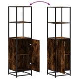 Highboard Smoked Oak 35.5x35x139 cm Engineered Wood and Metal 849046