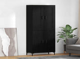 Highboard 2 pcs Black Oak Engineered Wood 3416109
