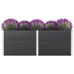 Garden Raised Bed 250x50x91 cm WPC Grey 49058