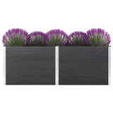Garden Raised Bed 250x50x91 cm WPC Grey 49058