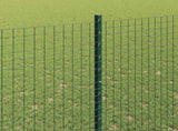Welded Wire Fence with Posts 25 x 1.6 m PVC-Coated Steel Green 3336497