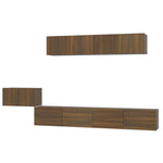 ZNTS 5 Piece TV Cabinet Set Brown Oak Engineered Wood 3114437