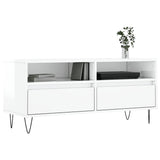 TV Cabinet High Gloss White 100x34.5x44.5 cm Engineered Wood 831238