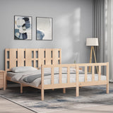 Bed Frame without Mattress King Size Solid Wood Pine 3192236