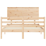 Bed Frame without Mattress 140x190 cm Solid Wood 3195201