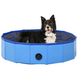 Foldable Dog Swimming Pool Blue 80x20 cm PVC 170825