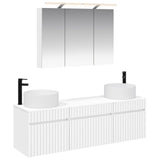 Bathroom Cabinet Set 4 pcs White Engineered Wood 3406655