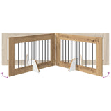 Dog Gate with Stands 4 pcs Artisan Oak 100 x 60 cm 892120