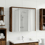 Bathroom Mirror Cabinet Smoked Oak 63.5 x 16 x 62.5 cm 889155