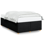 ZNTS Bed Frame without Mattress Black Double Fabric 3284767