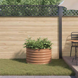 Garden Raised Bed Brown 80 x 80 x 44 cm Steel 42011334