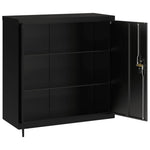 ZNTS File Cabinet Black 90x40x130 cm Steel 3188323