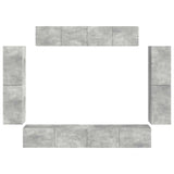 TV Cabinet 8 pcs Concrete Grey 3409144