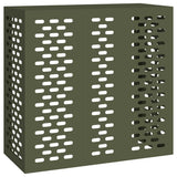 Air Conditioner Cover Olive green 110 x 50 x 105 cm Steel 865914
