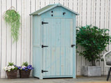 Garden Shed Vertical Utility 3 Shelves Shed Wood Outdoor Garden Tool Storage Unit Storage Cabinet, T3398P315882