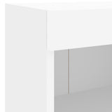 5 Piece TV Wall Units with LED White Engineered Wood 3216682