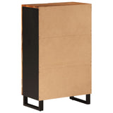 Highboard with Drawer 60x33x100 cm Solid Wood Acacia&Iron 352934