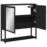 Bathroom Mirror Cabinet Black 60x16x60 cm Engineered Wood 842421