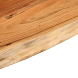 Wall Shelf 80x20x3.8 cm Rectangular Solid Wood Acacia Live Edge 370274