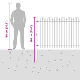 Spike Arch Fence DRONTEN Black 42030093