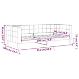 Day Bed without Mattress Dark Grey 90x190 cm Single Velvet 354025