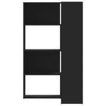 Corner Bookcase 4-Tier Black 85x85x140 cm Engineered Wood 3307811