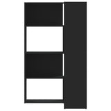 Corner Bookcase 4-Tier Black 85x85x140 cm Engineered Wood 3307811