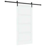 Sliding Door White 93 x 202 cm Solid Pine Wood 3333319