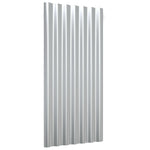 ZNTS Roof Panels 12 pcs Powder-coated Steel Silver 80x36 cm 319137