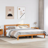 Bed Frame without Mattress Wax Brown 180x200 cm Super King Solid Wood Pine 3306068