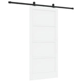 Sliding Door ORKDAL 93 x 202 cm Engineered Wood White and Black 3450101