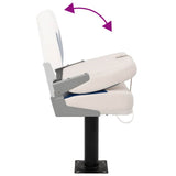 Foldable Boat Seat 2 Set Blue and White 41x36x48 cm 3284288