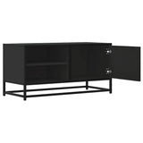 TV Cabinet Black 80x34.5x40 cm Engineered Wood and Metal 848819