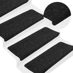 ZNTS Stair Mats Self-adhesive 30 pcs Anthracite 65x24.5x3.5 cm 3365903